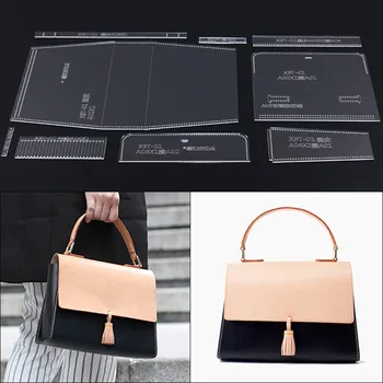 1Set Shoulder Bag Women Handbag Template Clear Acrylic Leather Pattern DIY Hobby Leathercraft Sewing pattern stencils
1Set Shoulder Bag Women Handbag Template Clear Acrylic Leather Pattern DIY Hobby Leathercraft Sewing pattern stencils