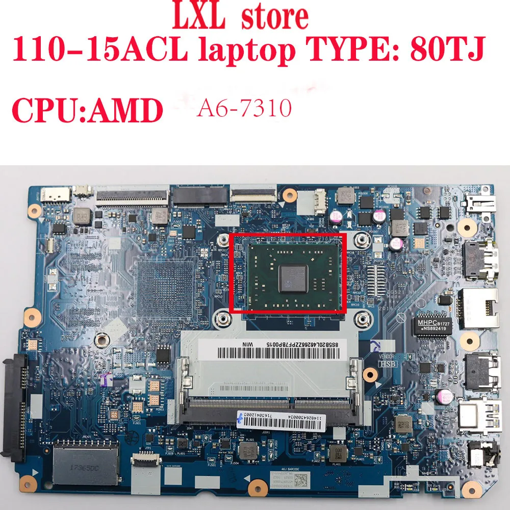 Материнская плата 110 15ACL для ноутбука lenovo ideapd 80TJ CG521 NM A841 CPU:A6 7310 DDR3 FRU 5B20L46266 5B20L46278 100%