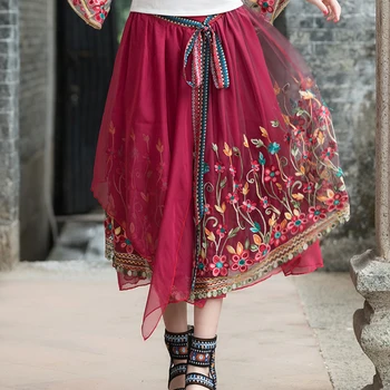 2020 Spring and Summer Casual Women Skirts Embroidered Mesh Beach Skirt At The Seaside Skirt A-Line Bohemian Chiffon
2020 Spring and Summer Casual Women Skirts Embroidered Mesh Beach Skirt At The Seaside Skirt A-Line Bohemian Chiffon