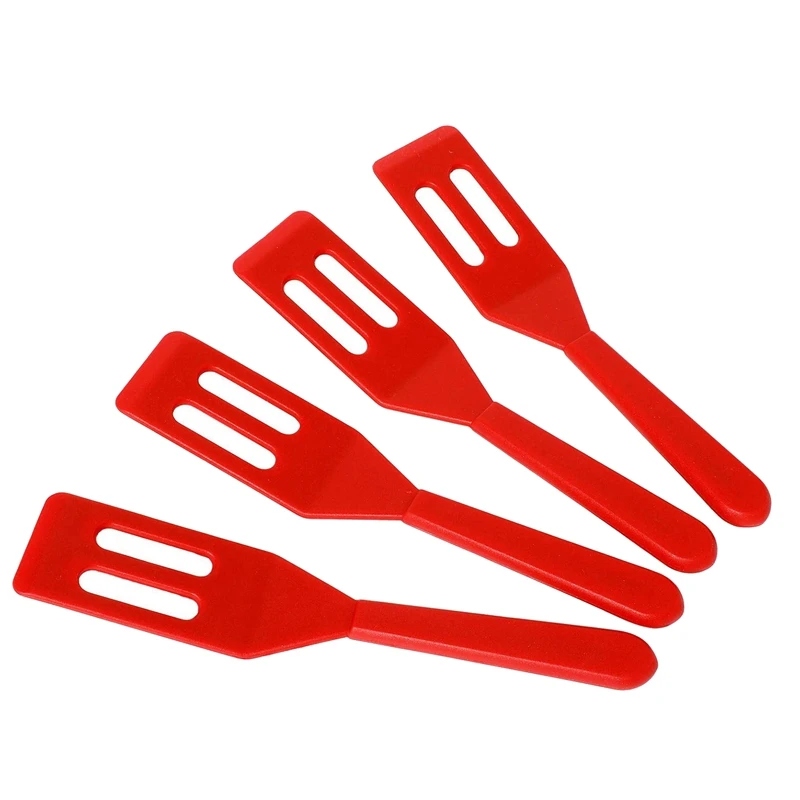 Silicone Serving Spatula Heat Resistant Turner Slotted For Nonstick Cookware Cooking Baking(Red 4 Pcs) | Дом и сад