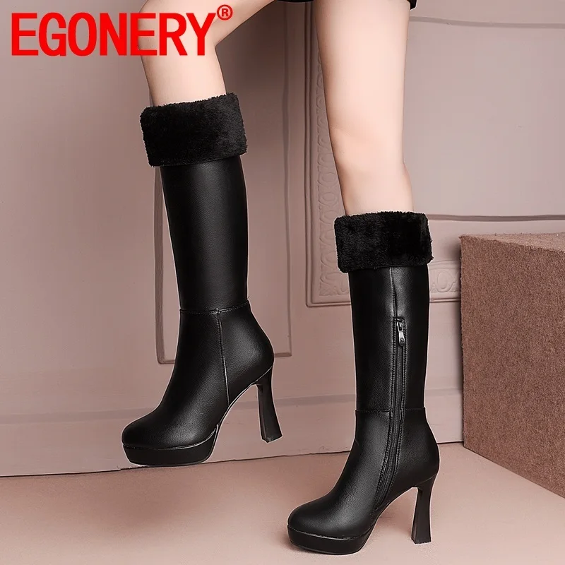 EGONERY winter new fashion knee high boots outside warm super high heels platform zipper women shoes drop shipping size 32-43
EGONERY winter new fashion knee high boots outside warm super high heels platform zipper women shoes drop shipping size 32-43