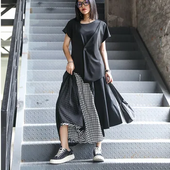 XUXI Fashion Striped Stitching Half Body Skirt A-Line Streetwear Straight High Waist Female Summer Lattice 2020 Women FZ2279 
XUXI Fashion Striped Stitching Half Body Skirt A-Line Streetwear Straight High Waist Female Summer Lattice 2020 Women FZ2279