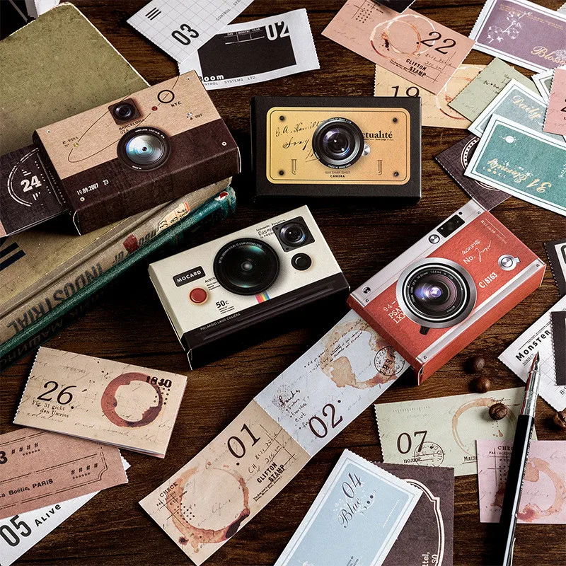 62 Pcs/Box Drawer Type Writing Decorative Sticker Retro Camera Time Machine Series Daily Scrapbooking Stickers
62 Pcs/Box Drawer Type Writing Decorative Sticker Retro Camera Time Machine Series Daily Scrapbooking Stickers
