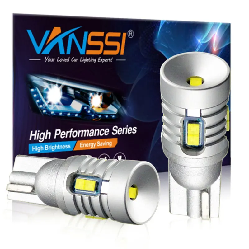 VANSSI супер яркая 6000K белая 1000lm T10 W5W 194 светодиодный ная лампа CANBUS Бесплатная