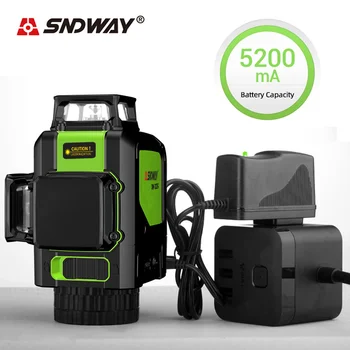 SNDWAY Laser Level 3D 360 Degree Rotating Cross Green Red Beam 12 Line Automatic laser automatic leveling instrument
SNDWAY Laser Level 3D 360 Degree Rotating Cross Green Red Beam 12 Line Automatic laser automatic leveling instrument