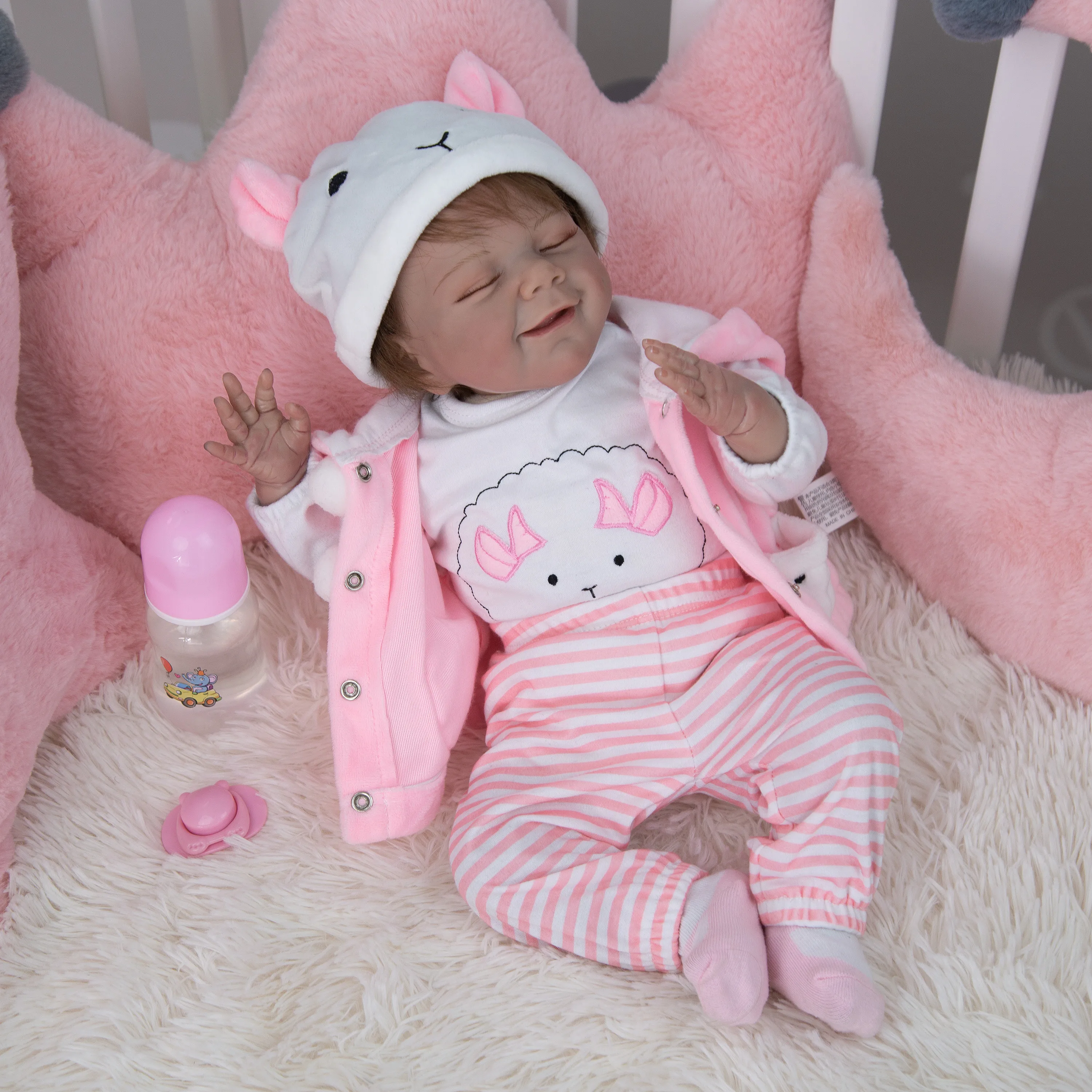 20inches Popular reborn baby doll sleeping April smiley face very soft touch bebe reborn doll for girls children gift
20inches Popular reborn baby doll sleeping April smiley face very soft touch bebe reborn doll for girls children gift