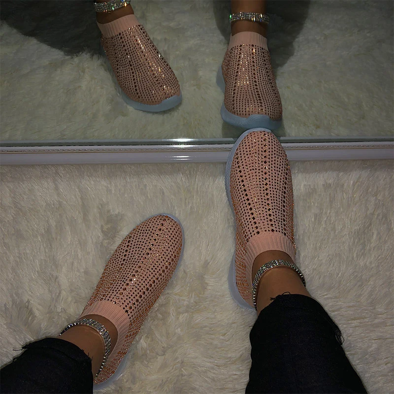 Women Flats Sneakers Shoes 2020 Spring Moccasin Fashion Crystal Knitting Sock Shoes Woman Flats Slip On Loafers Ladies Shoes
Women Flats Sneakers Shoes 2020 Spring Moccasin Fashion Crystal Knitting Sock Shoes Woman Flats Slip On Loafers Ladies Shoes