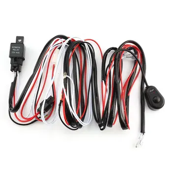 Universal 12V 40A One-to-Two LED Light Bar Wiring Harness Rocker Switch Kits Relay Working Lamp Group with Quick Fitment 
Universal 12V 40A One-to-Two LED Light Bar Wiring Harness Rocker Switch Kits Relay Working Lamp Group with Quick Fitment