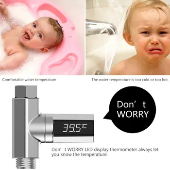 LED Display Water Flow Temperature Meter Monitor Electric Shower Thermometer 360 A5YD
LED Display Water Flow Temperature Meter Monitor Electric Shower Thermometer 360 A5YD