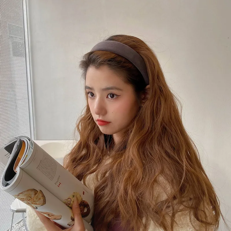 Retro Thick Velvet Headband Women Hair Accessories Fashion Wide Solid Color HairBand Plastic Elegant Bezel Hair Hoop Headwear Retro Thick Velvet Headband Women Hair Accessories Fashion Wide Solid Color HairBand Plastic Elegant Bezel Hair Hoop Headwear