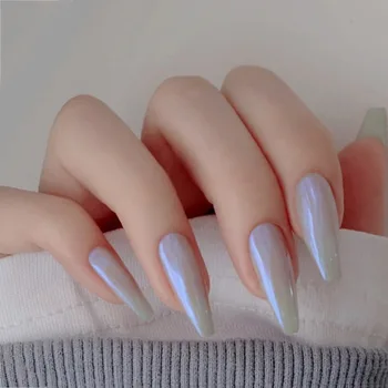 24pcs/box Unique Aurora Color Long Style Ballet Wearable Finished Fake Nail tips Temperament Hands Decor press on nails coffin
24pcs/box Unique Aurora Color Long Style Ballet Wearable Finished Fake Nail tips Temperament Hands Decor press on nails coffin