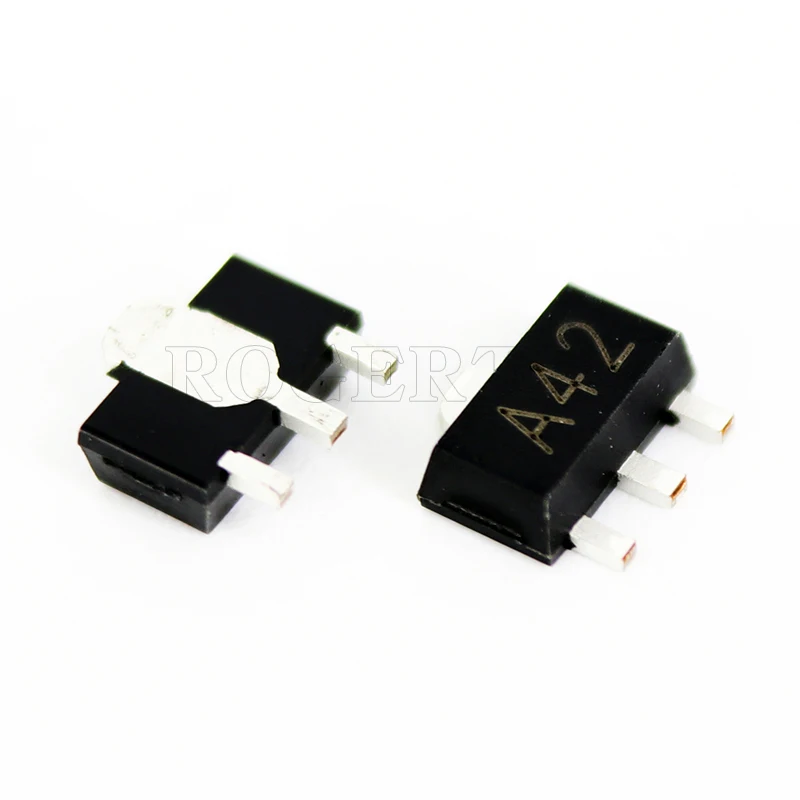 20pcs/lot Triode (transistor) A42 SOT-89 NPN Vceo=305V Ic=200mA HFE=100-300 | Электронные компоненты и