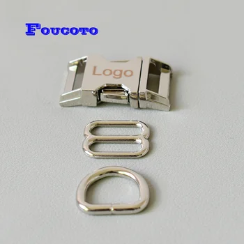 20 sets engrave logo Metal hardware belt buckle D rings clip hook slider for paracord dog collar buckle DIY sewing accessories
20 sets engrave logo Metal hardware belt buckle D rings clip hook slider for paracord dog collar buckle DIY sewing accessories