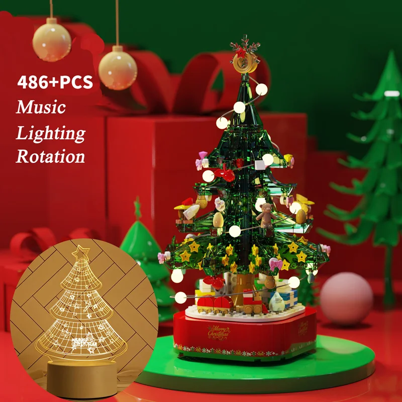 Christmas Tree Model Building Blocks Rotatable Music Box Bricks Lighting Moudle Toys For Children Santa Claus Mini Figures Gifts
Christmas Tree Model Building Blocks Rotatable Music Box Bricks Lighting Moudle Toys For Children Santa Claus Mini Figures Gifts