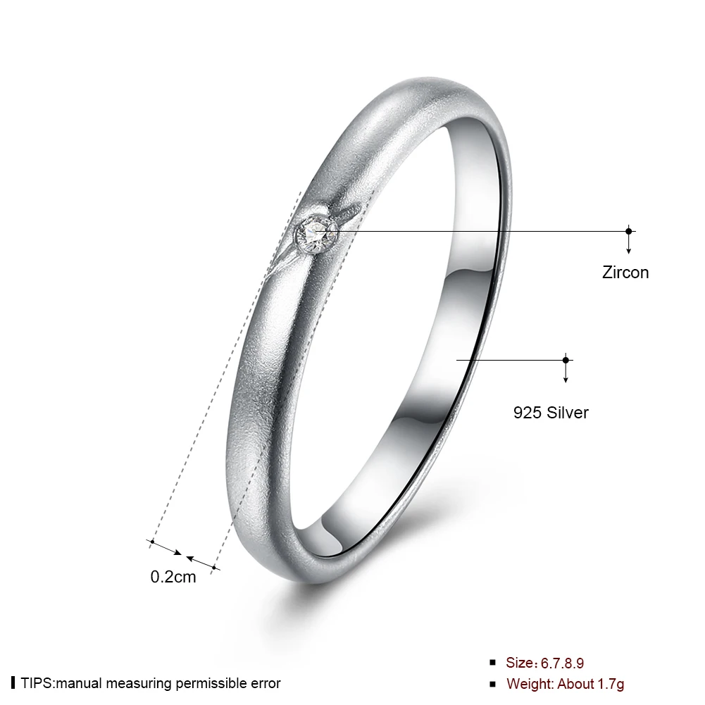 SILVERHOO Sterling Silver 925 Jewelry Women's Ring Minimalist Small Cubic Zirconia Finger Rings Elegant Female Engagement Gift SILVERHOO Sterling Silver 925 Jewelry Women's Ring Minimalist Small Cubic Zirconia Finger Rings Elegant Female Engagement Gift