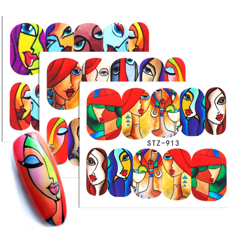 1pc Abstract Face Stickers On Nails Cool Girl Design Water Decal Slider DIY Decorations For Nails Art Manicure Tips LASTZ906-921
1pc Abstract Face Stickers On Nails Cool Girl Design Water Decal Slider DIY Decorations For Nails Art Manicure Tips LASTZ906-921