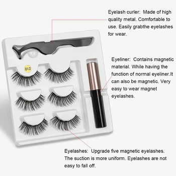 Eyelashes Set 3Pairs Liquid Magnetic Eyeliner Magnetic False Eyelashes Kit Easy to Wear Lashes Natural Waterproof Long Lasting
Eyelashes Set 3Pairs Liquid Magnetic Eyeliner Magnetic False Eyelashes Kit Easy to Wear Lashes Natural Waterproof Long Lasting