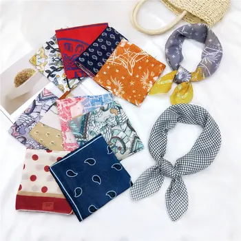 58cm Cotton Linen Small Square Scarf Small Neckerchief Scarf Female Thin Type Scarf Hair Band Fashion Decorative Scarf All-match 
58cm Cotton Linen Small Square Scarf Small Neckerchief Scarf Female Thin Type Scarf Hair Band Fashion Decorative Scarf All-match