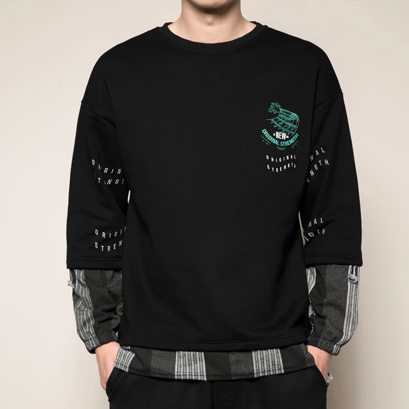 Designer Original Patchwork False Two Sweatshirts for Mens Crewneck Tops Plus Size Harajuku Streetwear Contrast Color Pullovers
Designer Original Patchwork False Two Sweatshirts for Mens Crewneck Tops Plus Size Harajuku Streetwear Contrast Color Pullovers