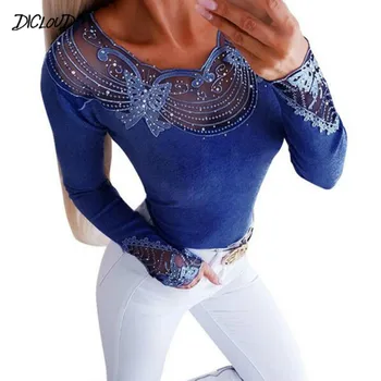 Embroidere Mesh Shirt Women Stylish Long Sleeve V-Neck Slim Tops Female 2020 Elegant Stretch Black Plus Size Blouses Clothes
Embroidere Mesh Shirt Women Stylish Long Sleeve V-Neck Slim Tops Female 2020 Elegant Stretch Black Plus Size Blouses Clothes