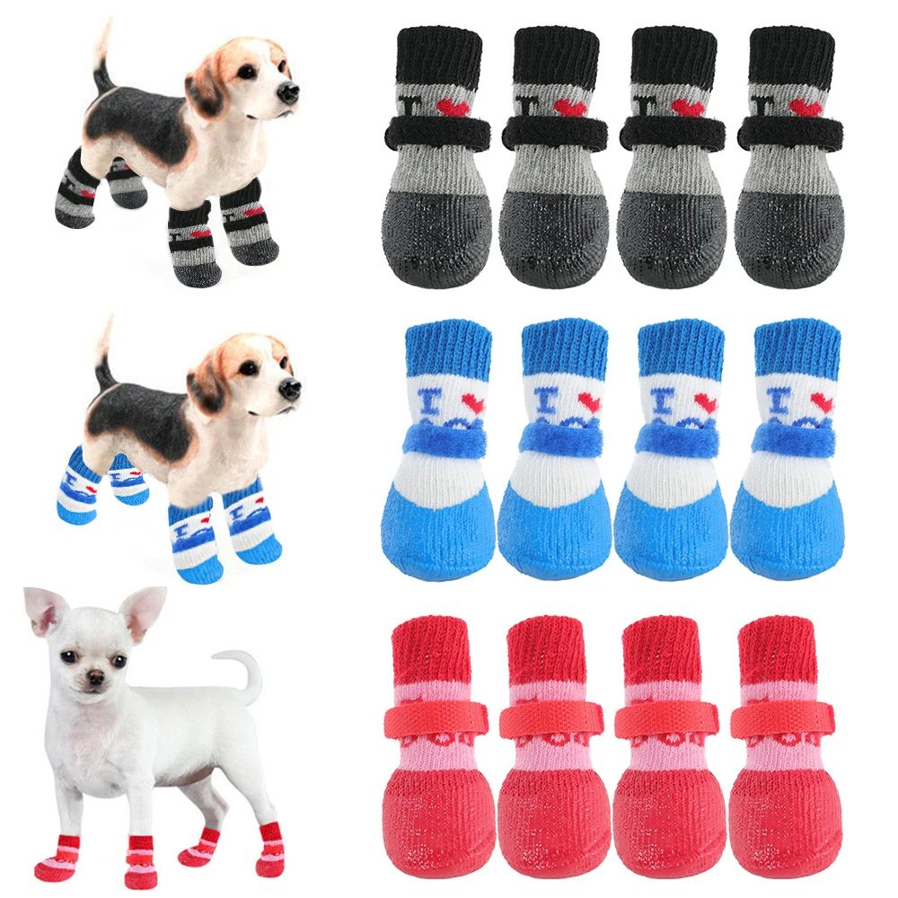 Dog socks 4Pcs/Set Knitted Dog Socks Non-Slip Protective Paw Print Pet Cat Shoes Socks Indoor Walking Shoes socks For dogs D40
Dog socks 4Pcs/Set Knitted Dog Socks Non-Slip Protective Paw Print Pet Cat Shoes Socks Indoor Walking Shoes socks For dogs D40