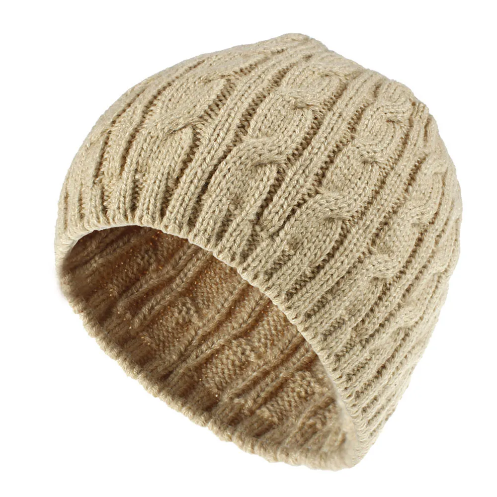 1 шт. новые модные однотонные вязаные шапки шапка зимние теплые женские Мягкие