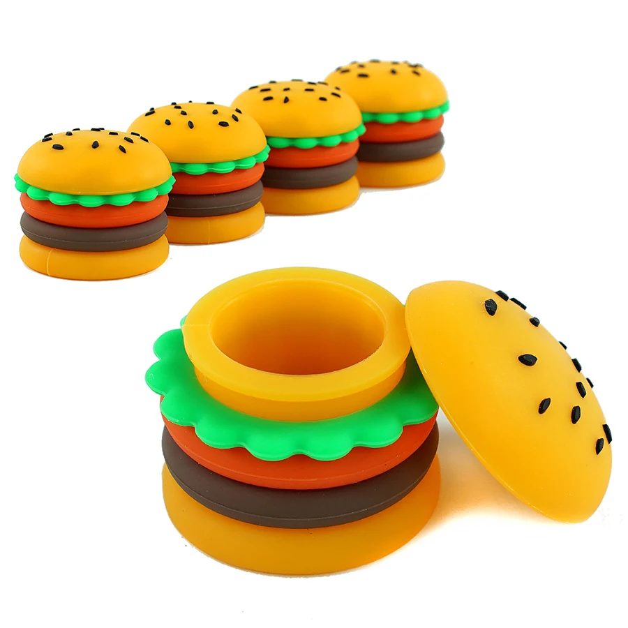 5pcs 5ml Silicone Storage Box Burger Shaped Wax Oil Containers Ointment Storage Containers with Cover Small Storage Supplies
5pcs 5ml Silicone Storage Box Burger Shaped Wax Oil Containers Ointment Storage Containers with Cover Small Storage Supplies
