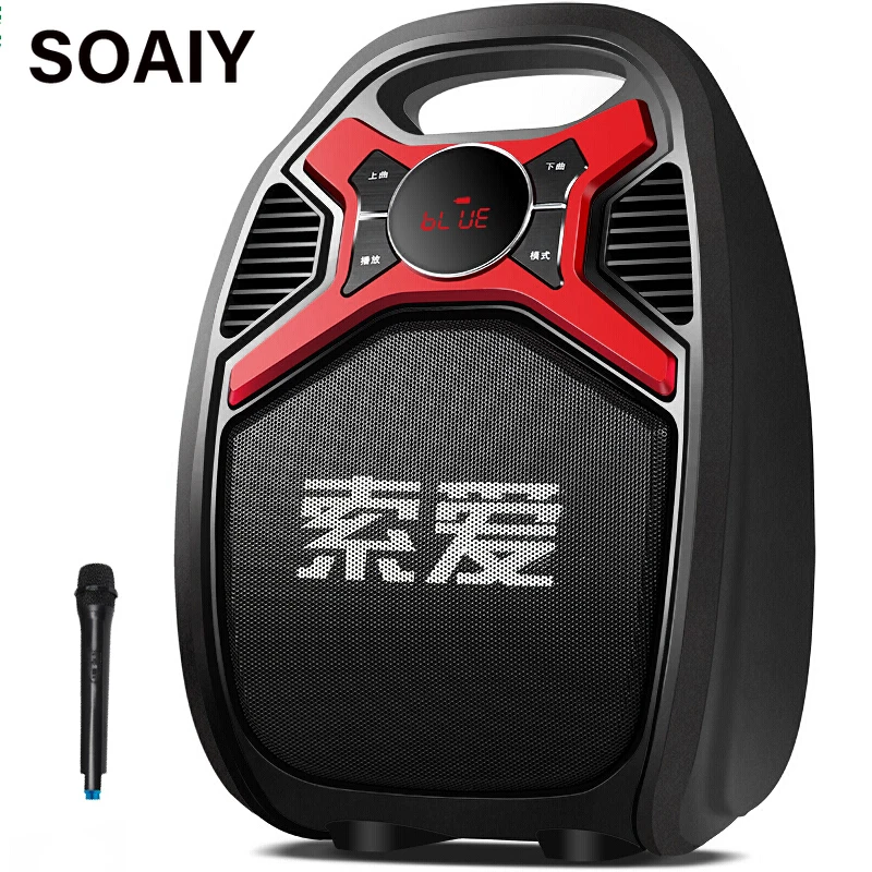 SOAIY T16 Outdoor Bluetooth Speakers lever Audio High Power Speaker Portable Mobile Bluetooth Speaker with Wireless Mic FM Radio
SOAIY T16 Outdoor Bluetooth Speakers lever Audio High Power Speaker Portable Mobile Bluetooth Speaker with Wireless Mic FM Radio