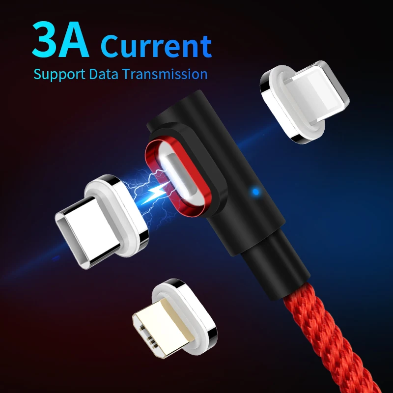SUNPHG 90 Degree Magnetic Cable L-Line Micro USB Cable Type C USBC 3A Fast Charger Cable Magnet Charging Wire for iPhone Samsung
SUNPHG 90 Degree Magnetic Cable L-Line Micro USB Cable Type C USBC 3A Fast Charger Cable Magnet Charging Wire for iPhone Samsung
