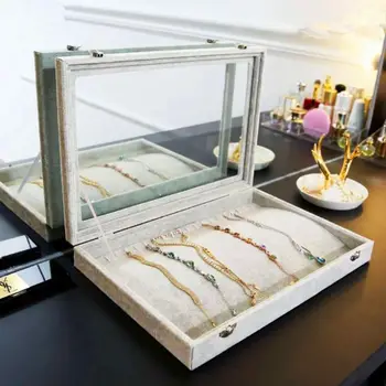 2 in 1 Tray Transparent Lid Velvet Grid Jewelry Tray Stackable Display Display Showcase Lockable Storage Storage Box
2 in 1 Tray Transparent Lid Velvet Grid Jewelry Tray Stackable Display Display Showcase Lockable Storage Storage Box