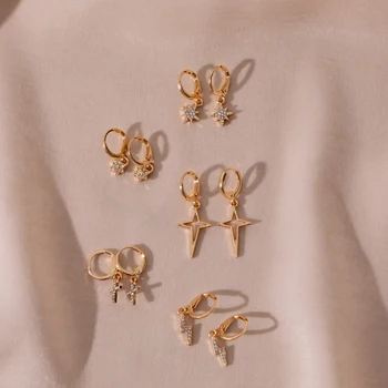 Dazzling Crystal North Star Cross Earrings for Women Korean Fashion Drop Earrings Engagement Party Jewelry Dangle Earrings Gift
Dazzling Crystal North Star Cross Earrings for Women Korean Fashion Drop Earrings Engagement Party Jewelry Dangle Earrings Gift