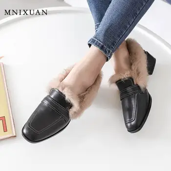 MNIXUAN Handmade office ladies shoes 2019 winter new square toe real leather slip on rabbit fur medium heels women pumps size 40
MNIXUAN Handmade office ladies shoes 2019 winter new square toe real leather slip on rabbit fur medium heels women pumps size 40