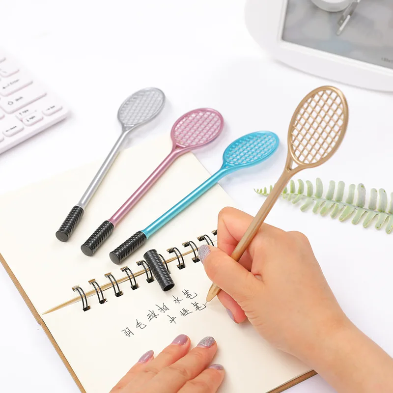 4pcs Tennis racket pen Ballpoint 0.5mm Black color ink pens writing tools Sport Badminton Novelty Stationery Office school A6801
4pcs Tennis racket pen Ballpoint 0.5mm Black color ink pens writing tools Sport Badminton Novelty Stationery Office school A6801