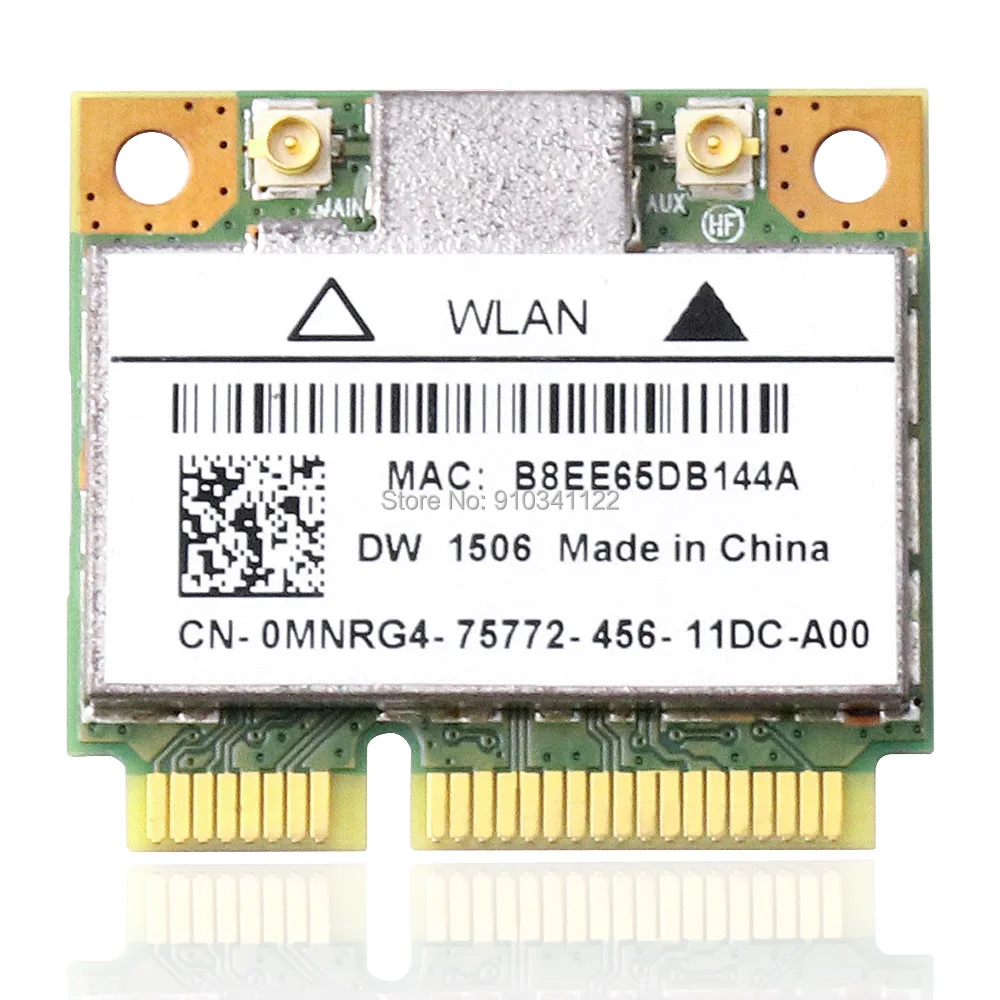 DW1506 WLAN половинная Wi-Fi мини PCI-E карта ATHEROS AR5B125 AR9485 MNRG4/MXX0D модуль для Dell
DW1506 WLAN половинная Wi-Fi мини PCI-E карта ATHEROS AR5B125 AR9485 MNRG4/MXX0D модуль для Dell