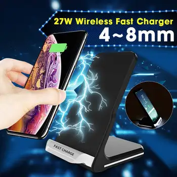 27W Double coil Qi Wireless Charger Fast Charger Vertical Quick Charging Bracket High Power Docking Stand
27W Double coil Qi Wireless Charger Fast Charger Vertical Quick Charging Bracket High Power Docking Stand