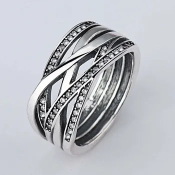 Original Openwork Eternity Entwined Crystal Rings For Women 925 Sterling Silver Ring Wedding Party Gift Fine Europe Jewelry
Original Openwork Eternity Entwined Crystal Rings For Women 925 Sterling Silver Ring Wedding Party Gift Fine Europe Jewelry