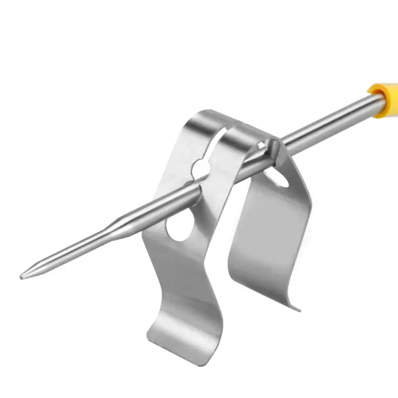 Термометр для барбекю из нержавеющей стали, держатель для зажим датчика, защита от ржавчины, защита от дыма с 3 отверстиями 
Термометр для барбекю из нержавеющей стали, держатель для зажим датчика, защита от ржавчины, защита от дыма с 3 отверстиями