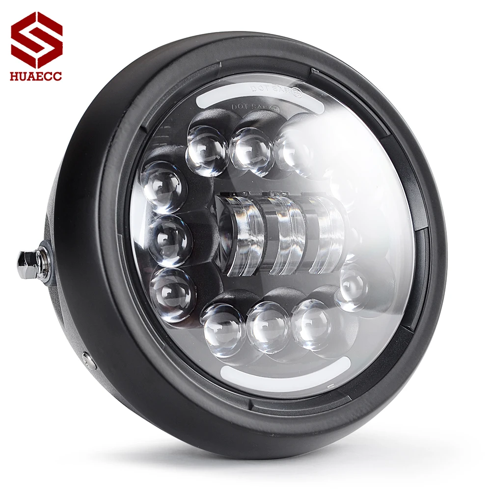 Universal 7.5" Led Car Motorcycle Headlight DRL halo H4 Phare Farol Moto Headlamp Head Light for Harley Cafe Racer Chopper Honda
Universal 7.5" Led Car Motorcycle Headlight DRL halo H4 Phare Farol Moto Headlamp Head Light for Harley Cafe Racer Chopper Honda