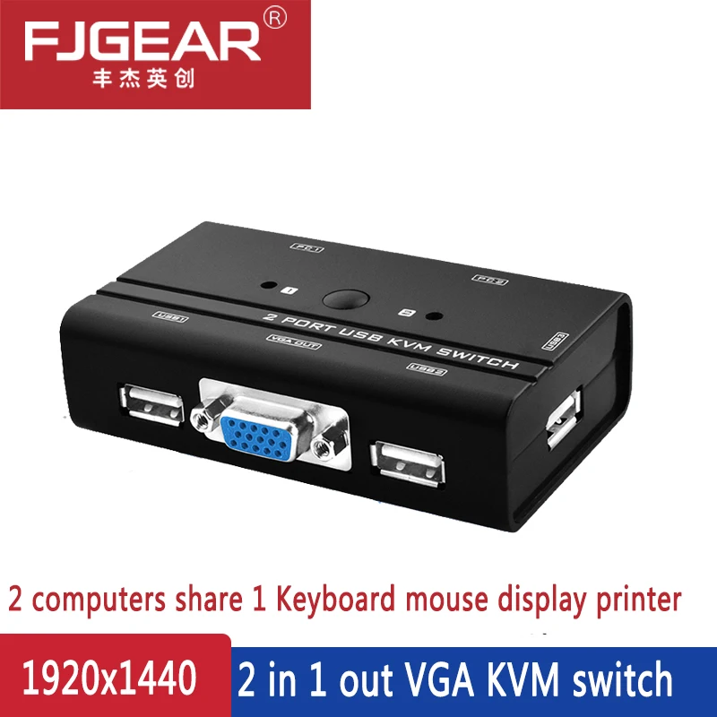 kvm switcher 2 port usb vga kvm switcher 1 set of keyboard mouse display control 2 computers support resolution 1920x1440
kvm switcher 2 port usb vga kvm switcher 1 set of keyboard mouse display control 2 computers support resolution 1920x1440