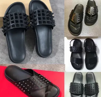 mens designer shoes Red Bottom Spikes Slippers Genuine leather Sandals luxury Summer Flat flip flops Large size
mens designer shoes Red Bottom Spikes Slippers Genuine leather Sandals luxury Summer Flat flip flops Large size