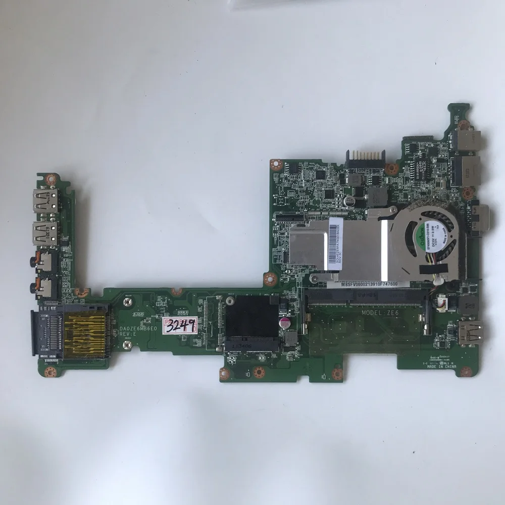 Материнская плата для ноутбука Acer Aspire D257 AOD257 MBSFV06001 DA0ZE6MB6E0 с процессором N570