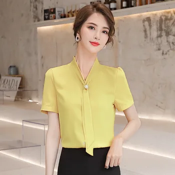 

White Shirt Female Short Sleeve Design Feeling Xiaozhong Summer Style Foreign Style Temperament Occupation Chiffon Shirt Shirt
