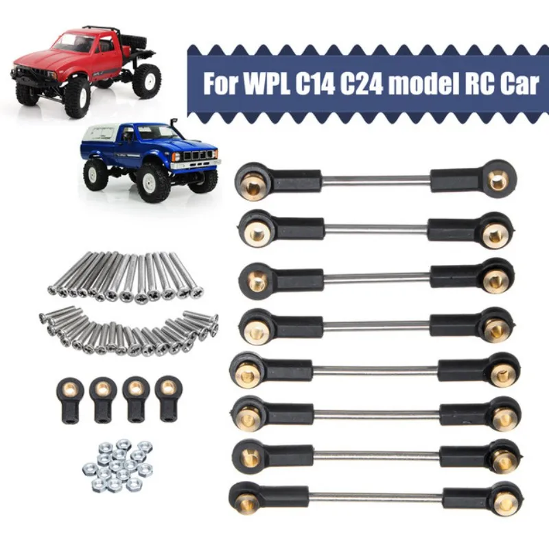 Kid Toy Upgrade Durable Replacement Part Metal Suspension Toe Link Tie Rod Set Parts & Accs For WPL 1/16 C14 C24 RC Car
Kid Toy Upgrade Durable Replacement Part Metal Suspension Toe Link Tie Rod Set Parts & Accs For WPL 1/16 C14 C24 RC Car