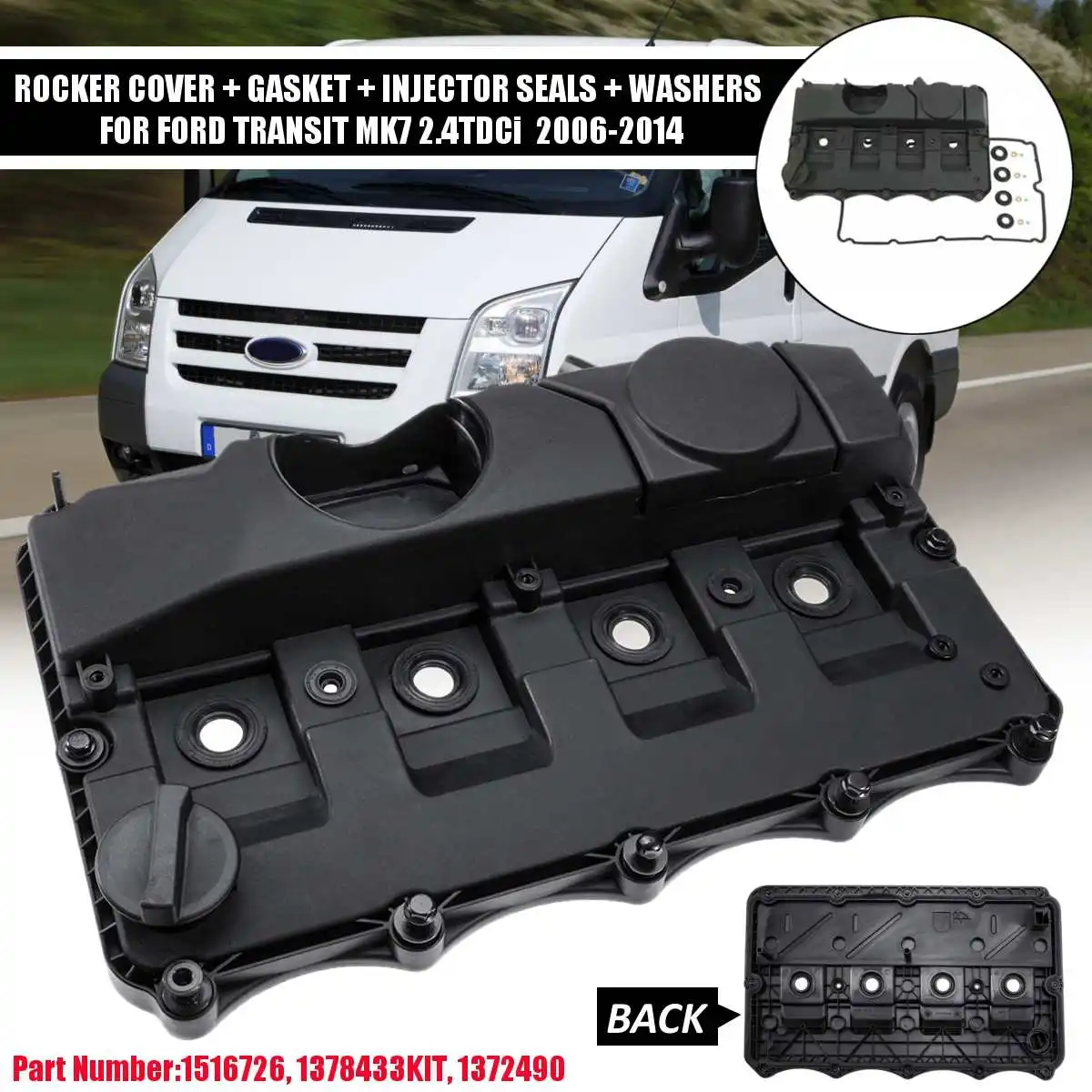 1516726 1378433KIT ROCKER CAMSHAFT COVER WITH GASKET SEALS FOR FORD TRANSIT MK7 2006 2007 2008 2009 2010 2011 2012 2013 2014
1516726 1378433KIT ROCKER CAMSHAFT COVER WITH GASKET SEALS FOR FORD TRANSIT MK7 2006 2007 2008 2009 2010 2011 2012 2013 2014