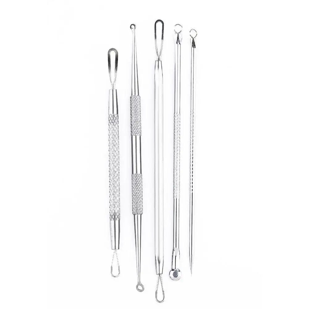 5Pcs/lot Blackhead Pimple Blemish Comedone Acne Extractor Remover Tool Needle Extractor Tool Set Kit
5Pcs/lot Blackhead Pimple Blemish Comedone Acne Extractor Remover Tool Needle Extractor Tool Set Kit
