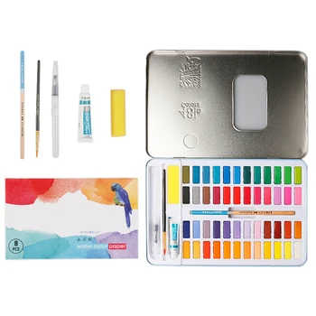 36/48 Colors Solid Watercolor Paint Set Student Adults Artist Metal Box With Brush Portable Art Supplies School Pigment For Kids
36/48 Colors Solid Watercolor Paint Set Student Adults Artist Metal Box With Brush Portable Art Supplies School Pigment For Kids
