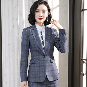 Women's suit 2019 autumn new fashion temperament casual Slim was thin plaid small suit trousers two-piece suit set
Women's suit 2019 autumn new fashion temperament casual Slim was thin plaid small suit trousers two-piece suit set
