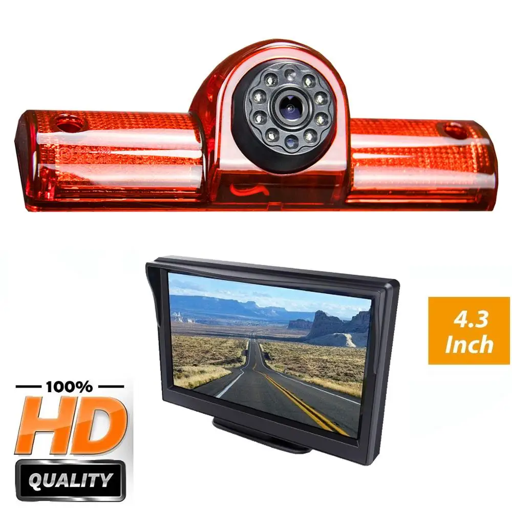 Freezzmi HD CCD Car Brake Light Rear View Reverse Camera for Nissan NV 1500 2500 3500 NV Cargo van Transporter +4.3 inch Monitor
Freezzmi HD CCD Car Brake Light Rear View Reverse Camera for Nissan NV 1500 2500 3500 NV Cargo van Transporter +4.3 inch Monitor