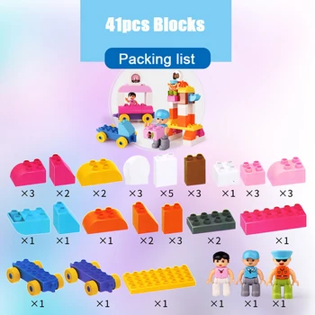 Educational toys Duplo Blocks 41pcs Big Size Building Block for Toddlers My Town Large Bricks with Figures Toys for Children
Educational toys Duplo Blocks 41pcs Big Size Building Block for Toddlers My Town Large Bricks with Figures Toys for Children