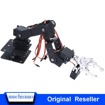 6 DOF Robot Manipulator Metal Alloy Mechanical Arm Clamp Claw Kit MG996R for Arduino Robotic Education Metal Alloy Arm
6 DOF Robot Manipulator Metal Alloy Mechanical Arm Clamp Claw Kit MG996R for Arduino Robotic Education Metal Alloy Arm